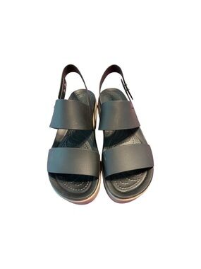 CROCS Black Dual-Strap Slingback Sandals Size 8